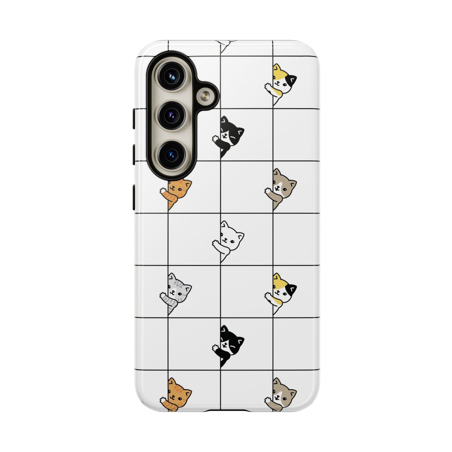 Cat in the Grid Phone Case