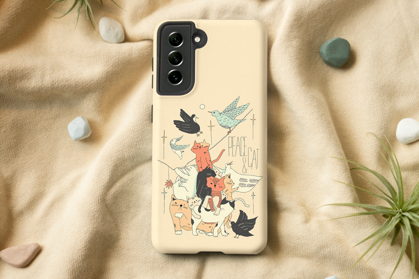 Peace And Cat Phone Case