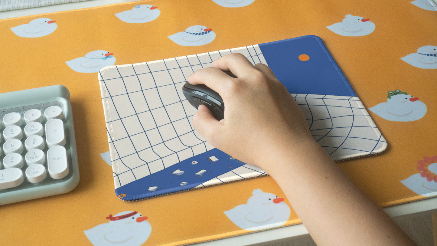Duck In The Bathroom Desk Pad