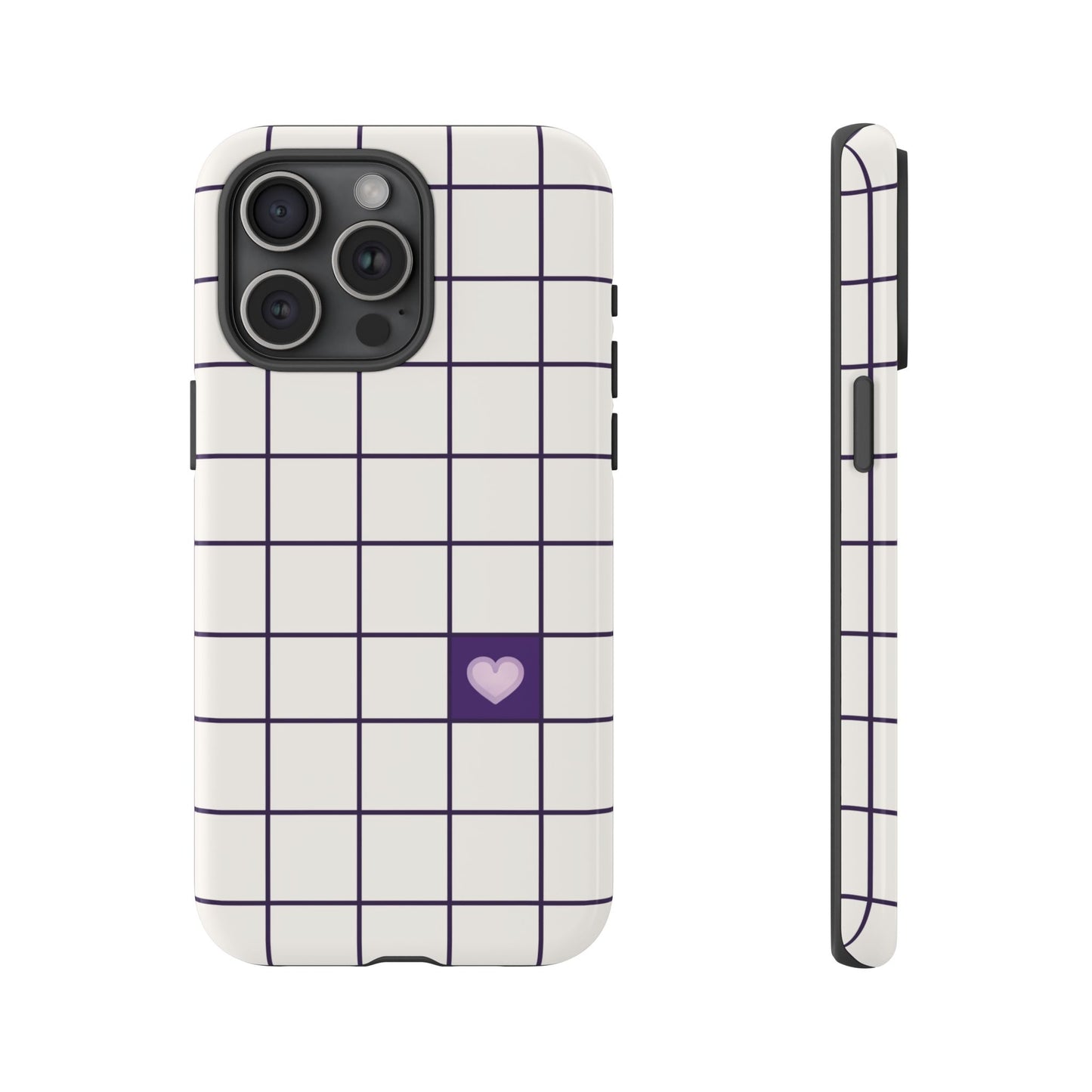 Grid of Love - Purple Phone Case