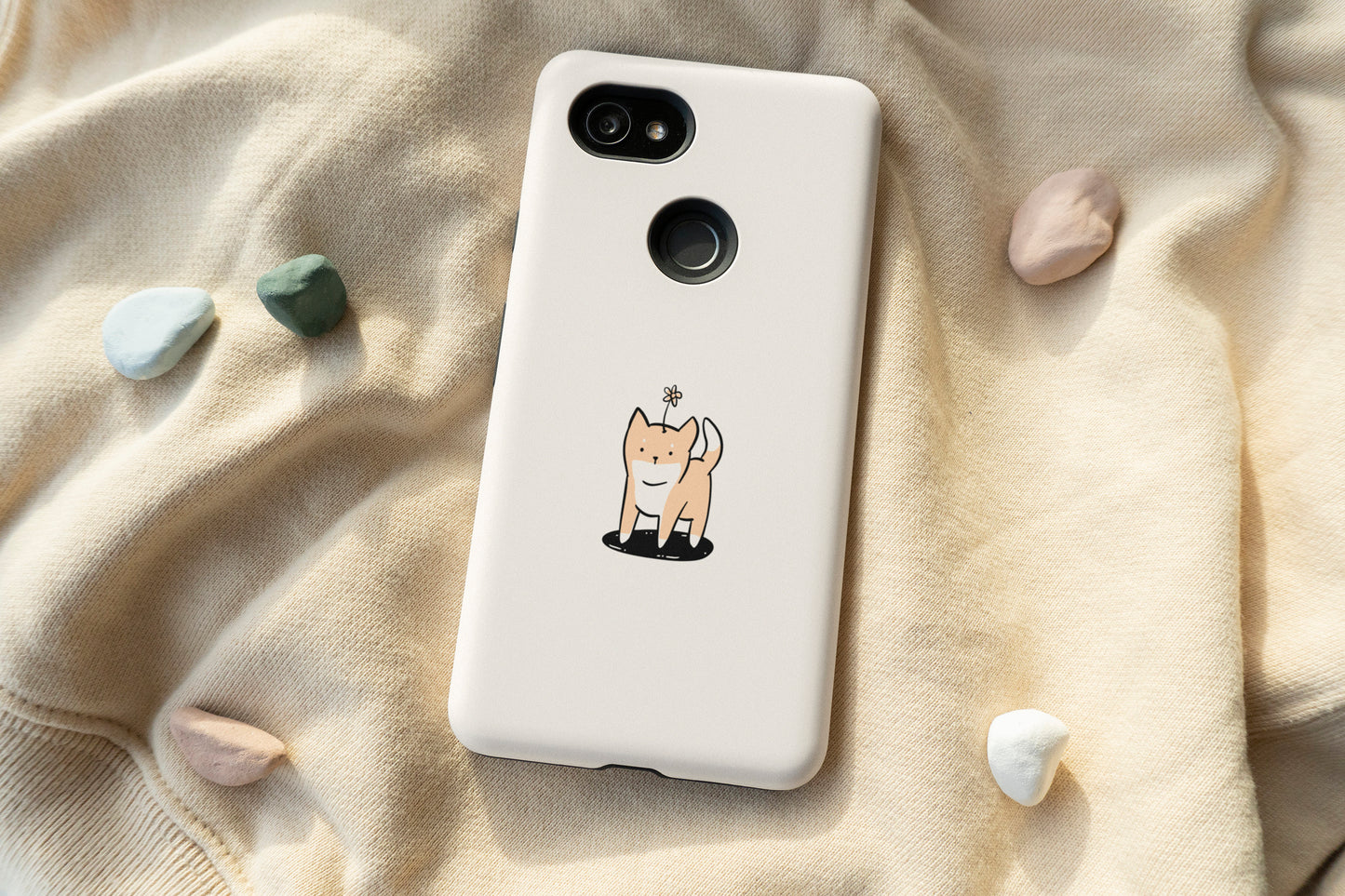 Dog With Flower Phone Case