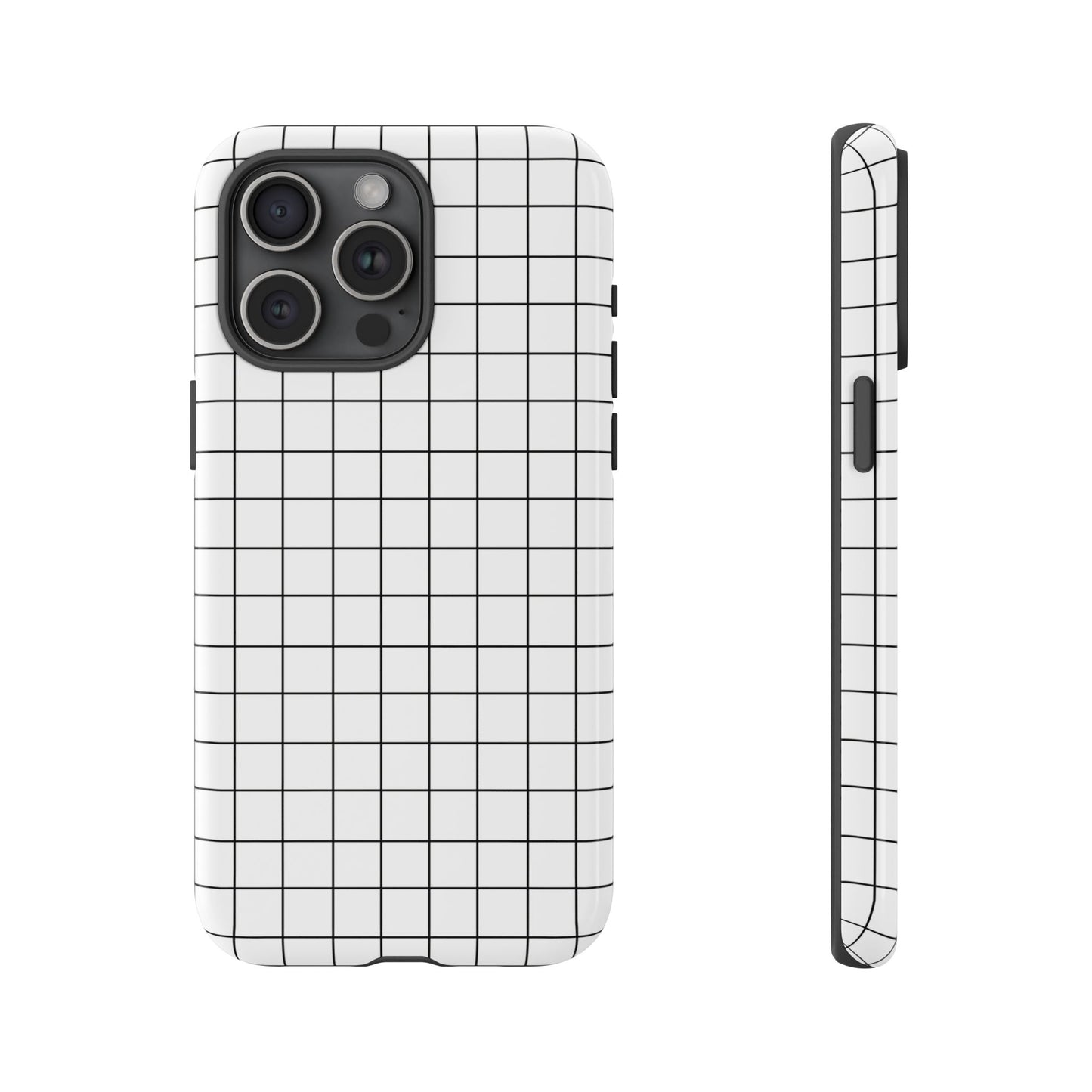 Black Grid Line Phone Case