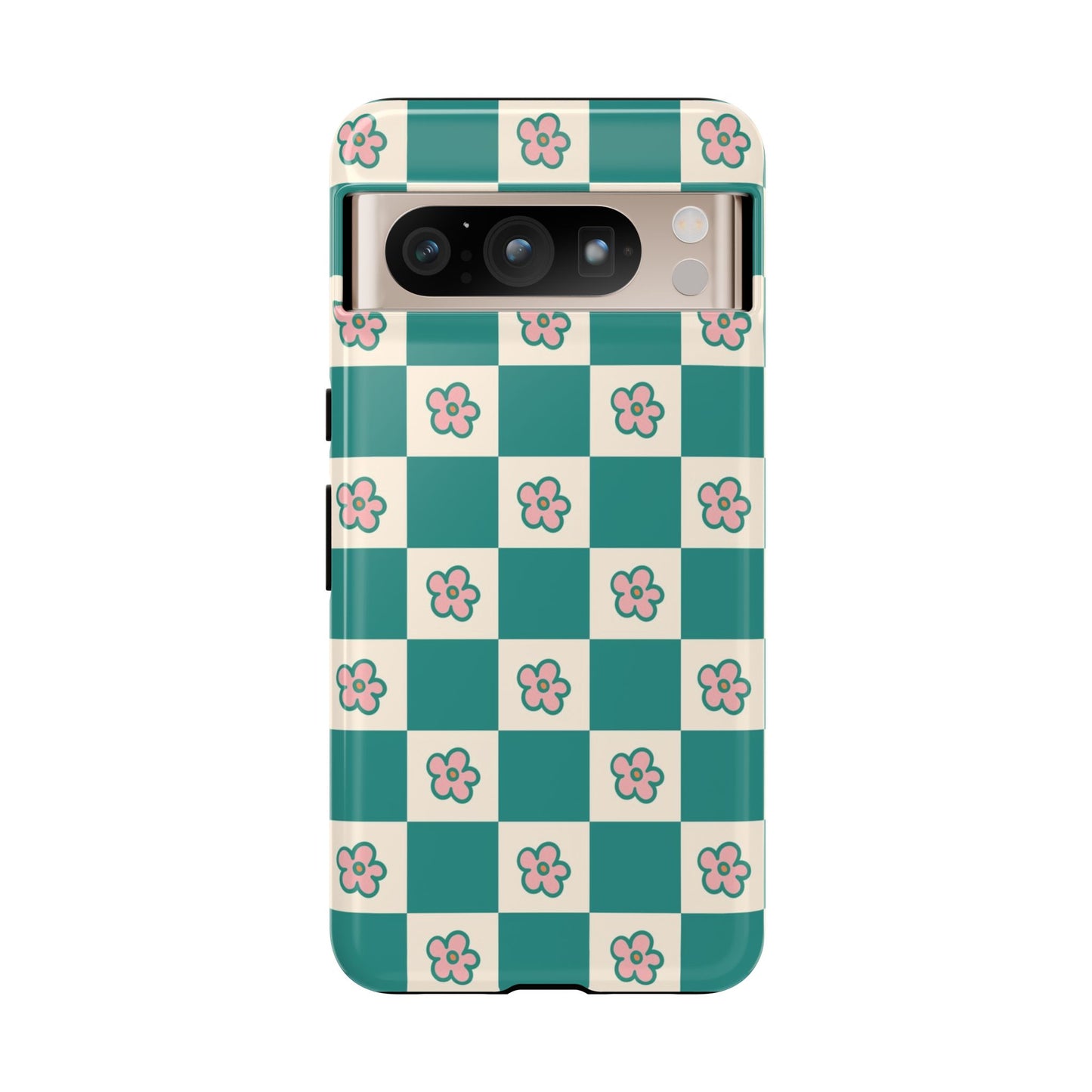 70s Daisy Checkered Phone Case