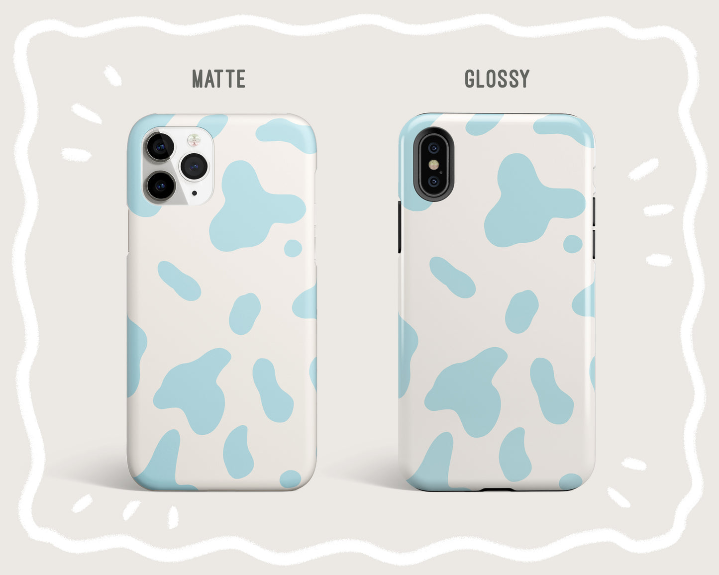 Pastel Blue Milk Pattern Phone Case