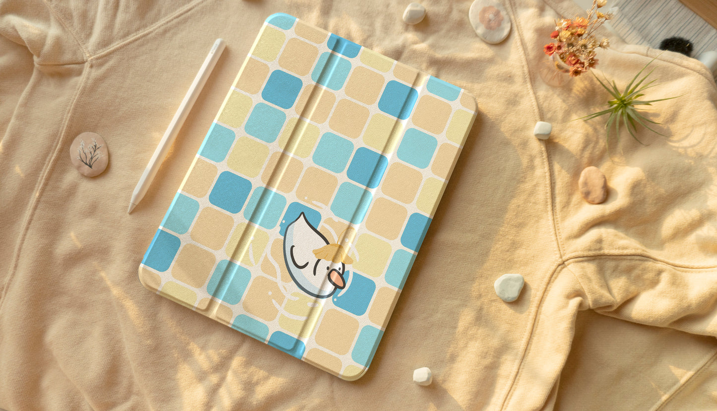 Duck In Swimming Pool iPad Case