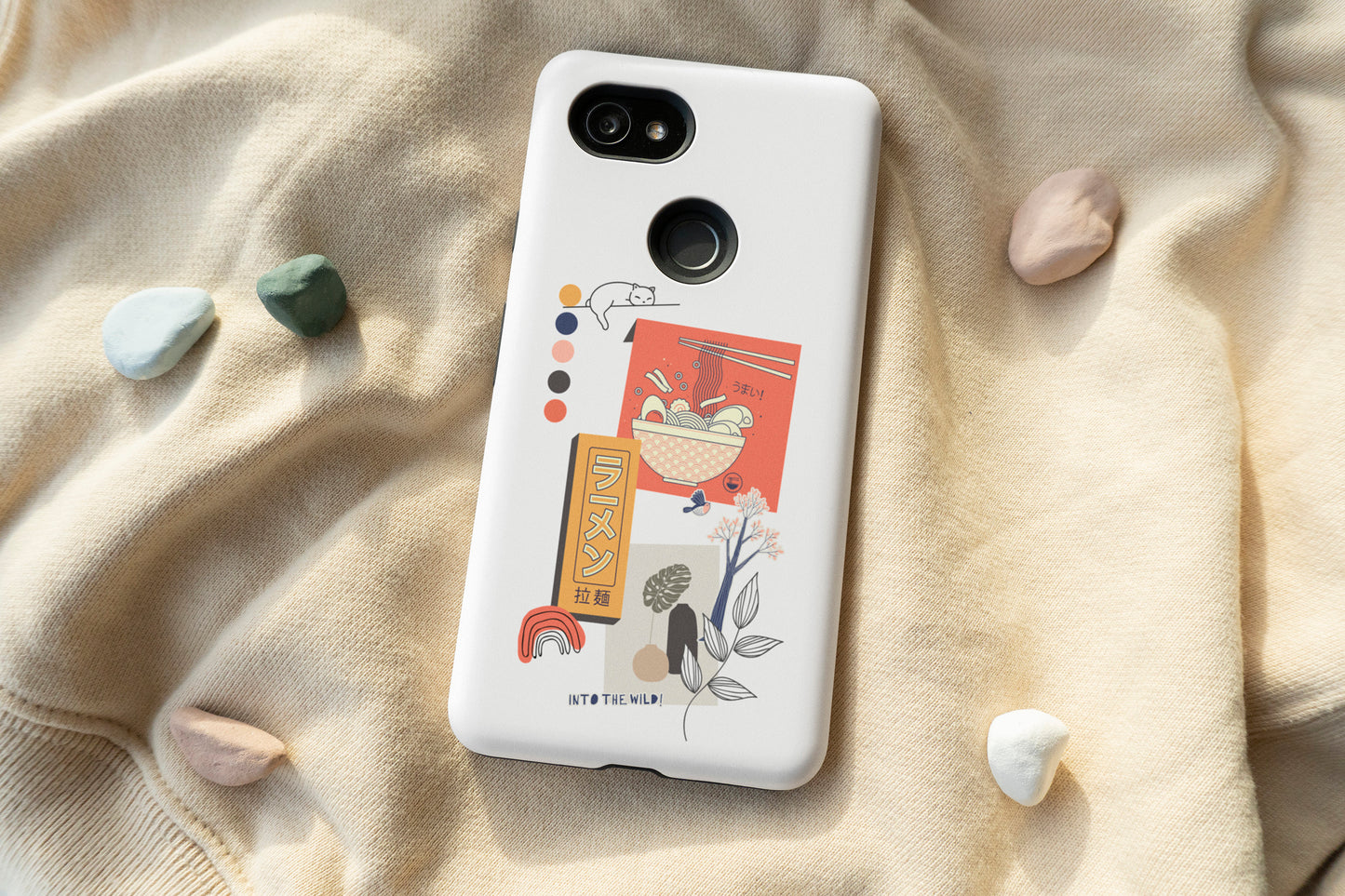 Japanese Art Collage Red Phone Case