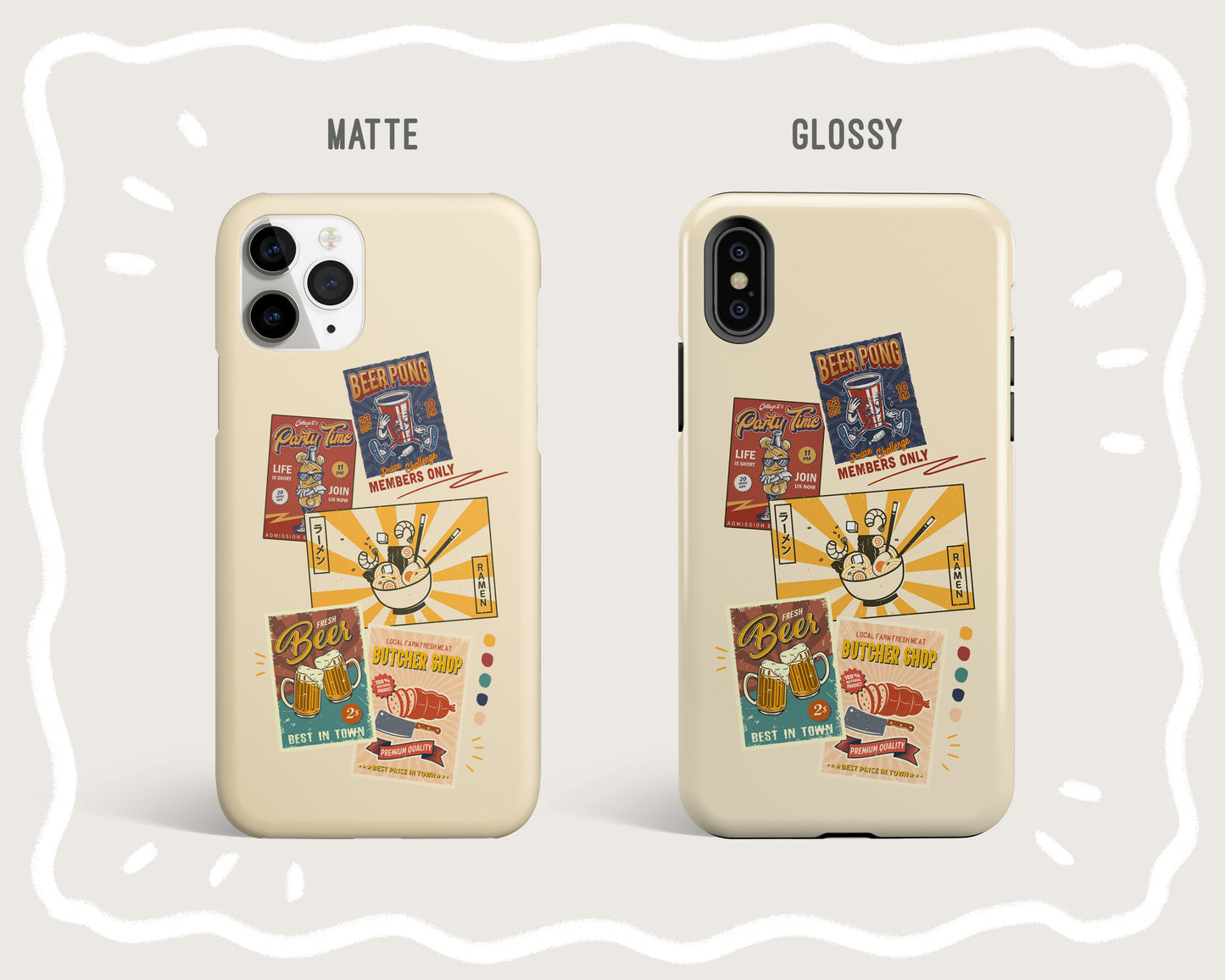 Retro Food Phone Case