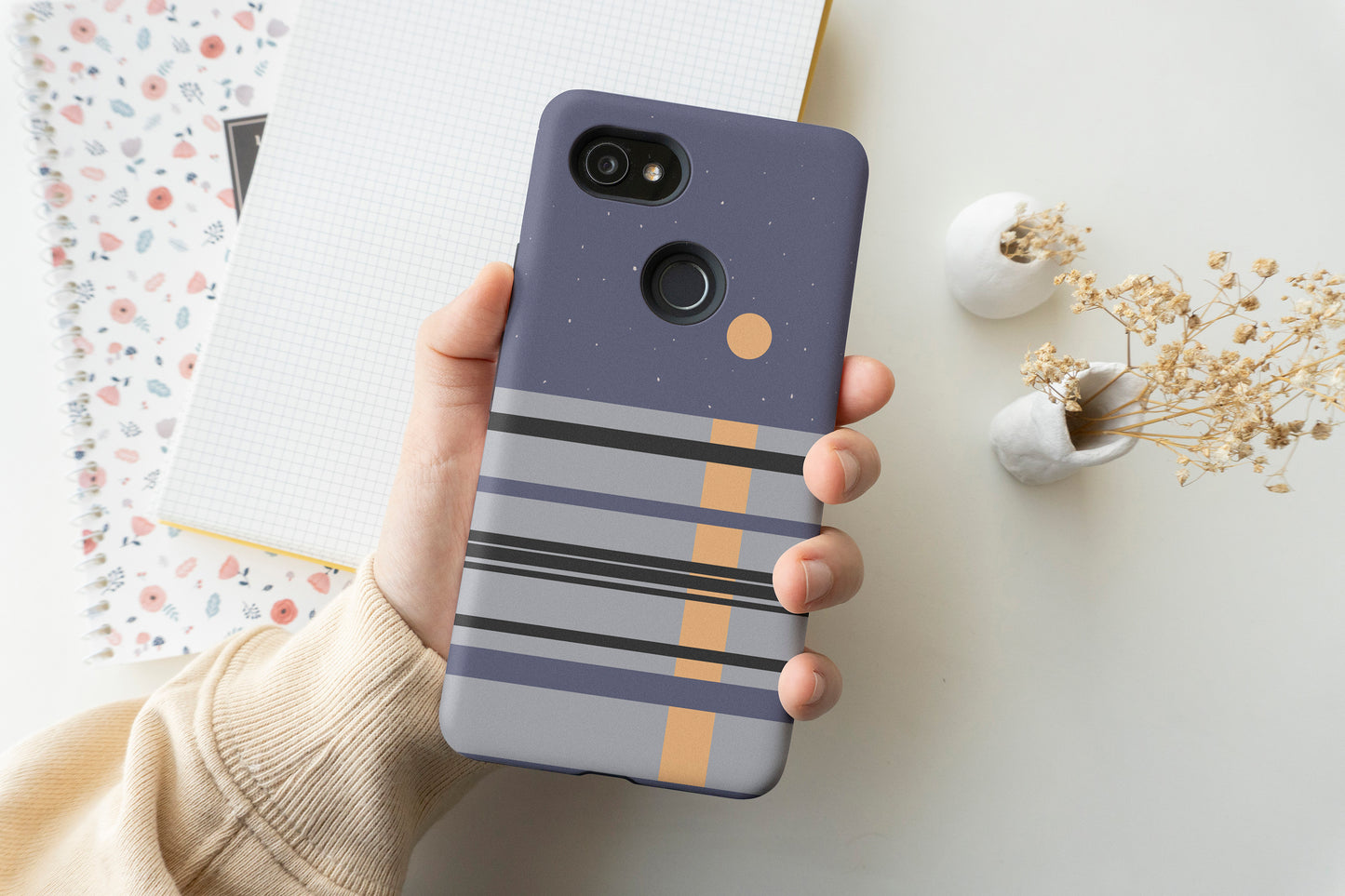Moon On The Sea Phone Case