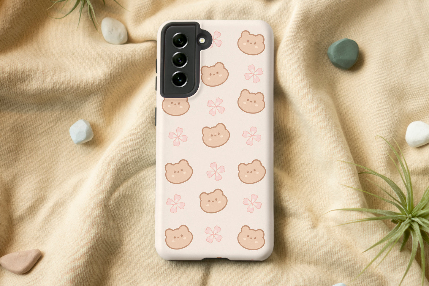 Sakura Bear Pattern Phone Case