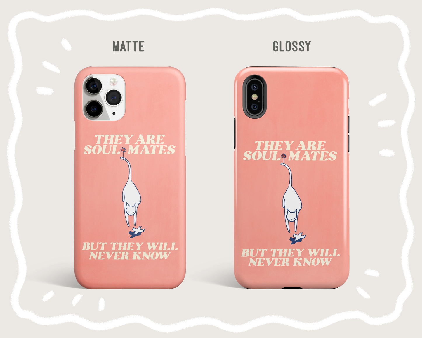 Soul Mate With Text Phone Case