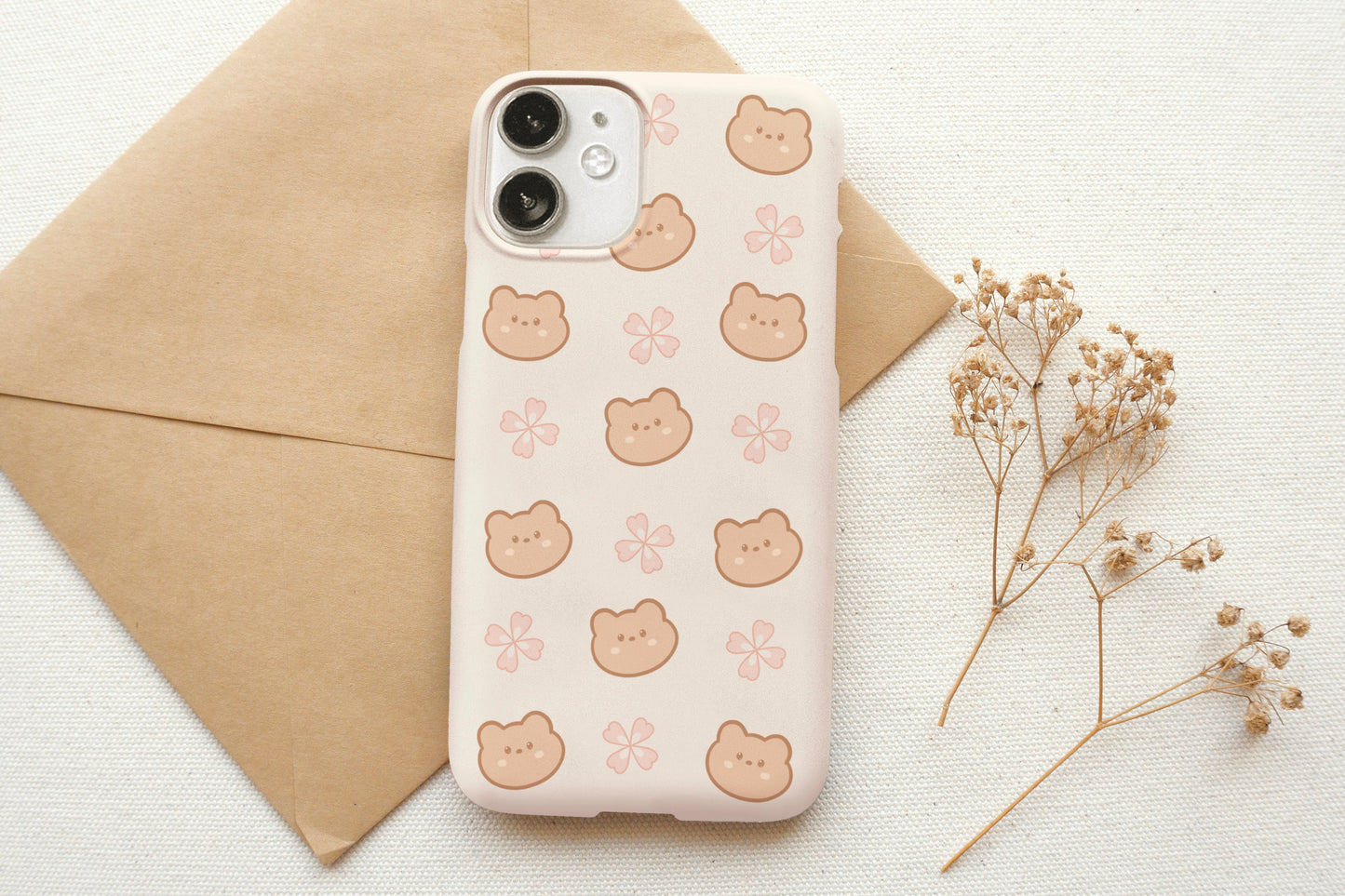 Sakura Bear Pattern Phone Case