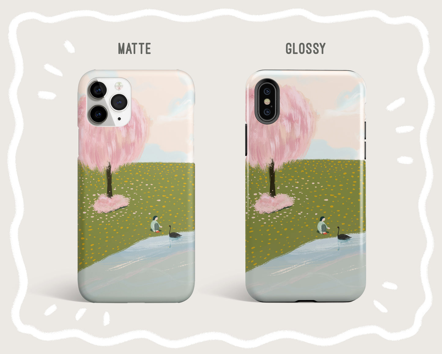Feeding The Swan Phone Case