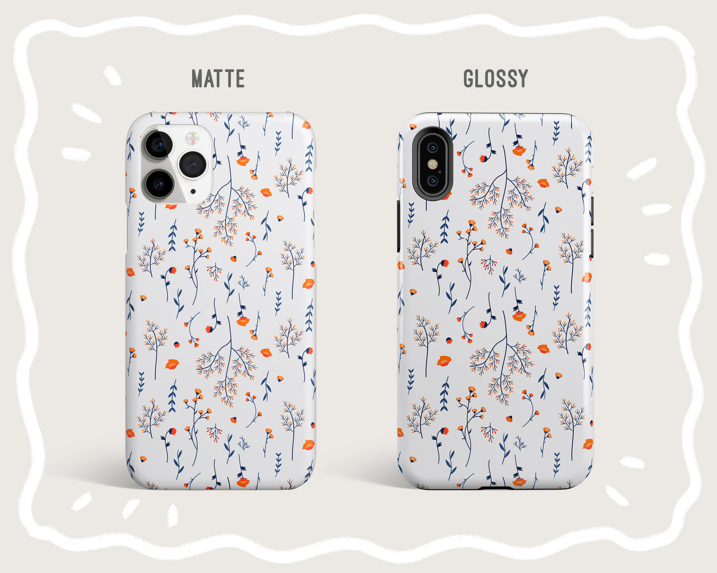 Vintage Flower Pattern Phone Case