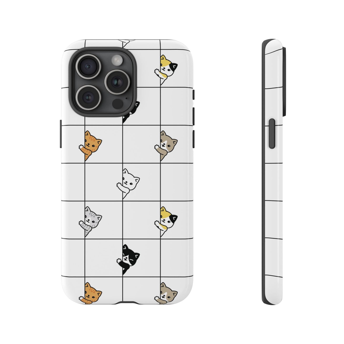 Cat in the Grid Phone Case