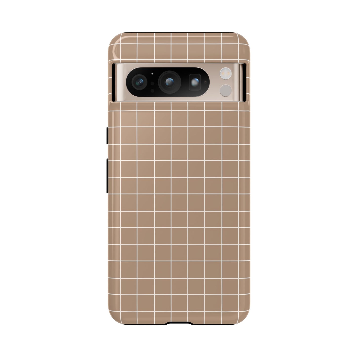 Brown Tone Grid Line Phone Case