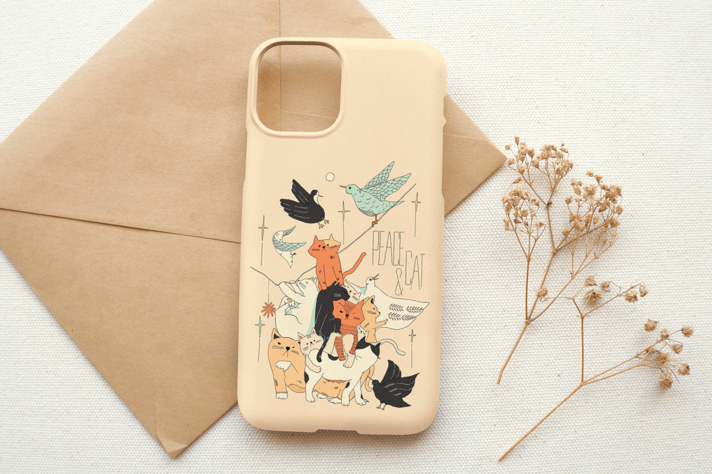 Peace And Cat Phone Case