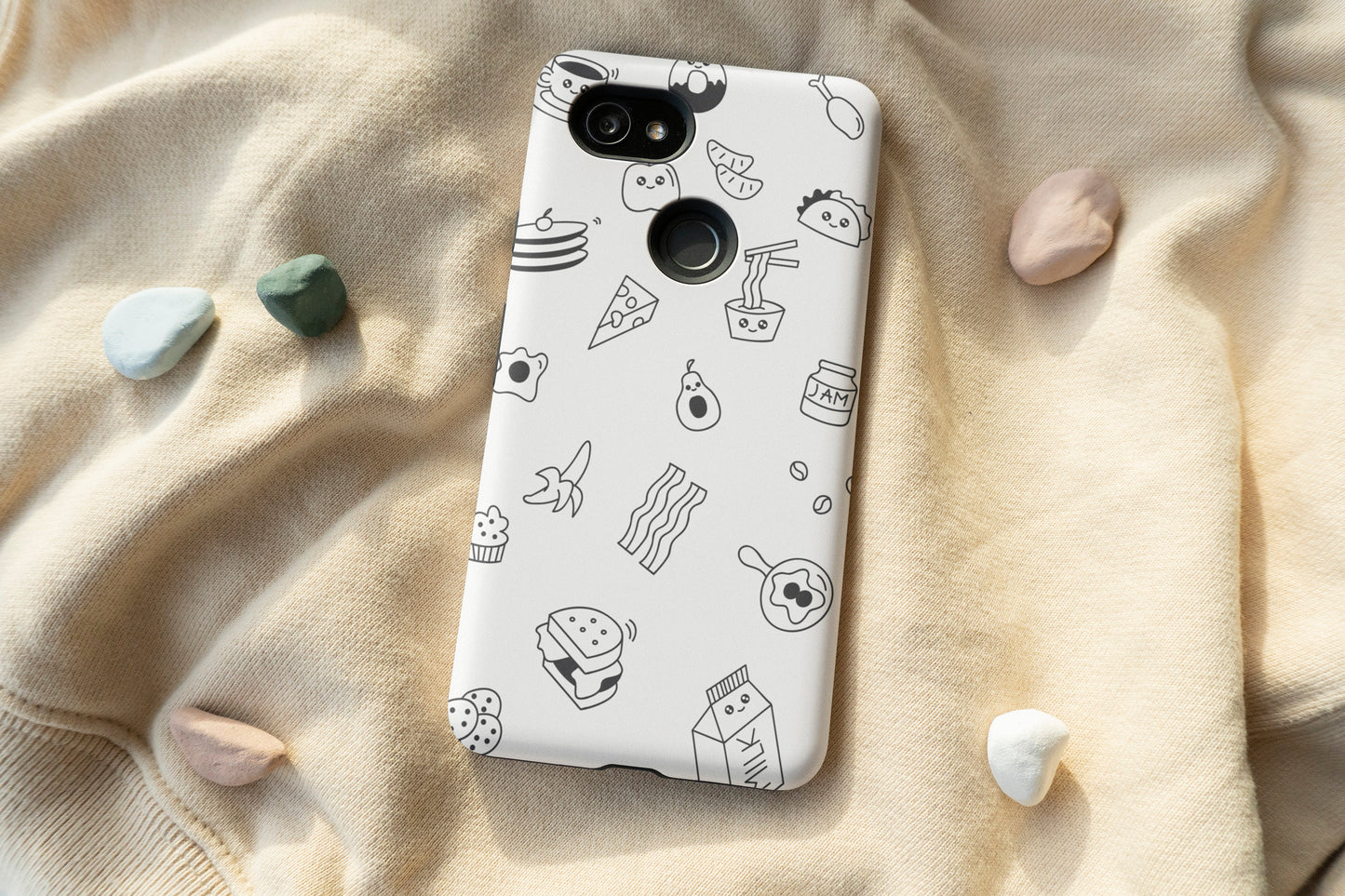 Cute Food Doodles Art Phone Case