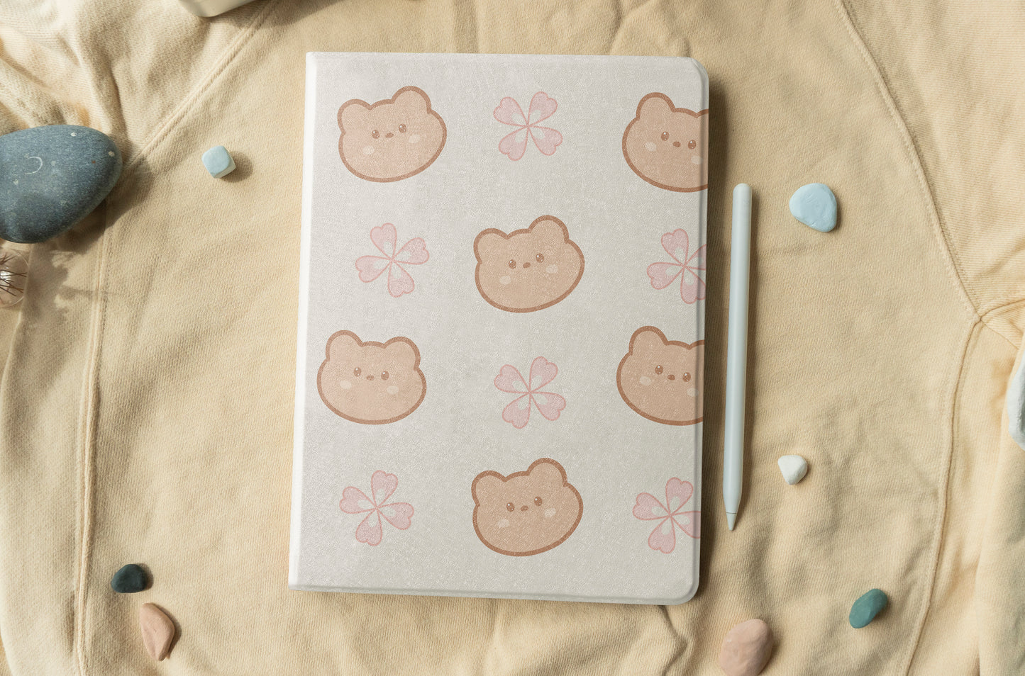 Sakura Bear Pattern iPad Case