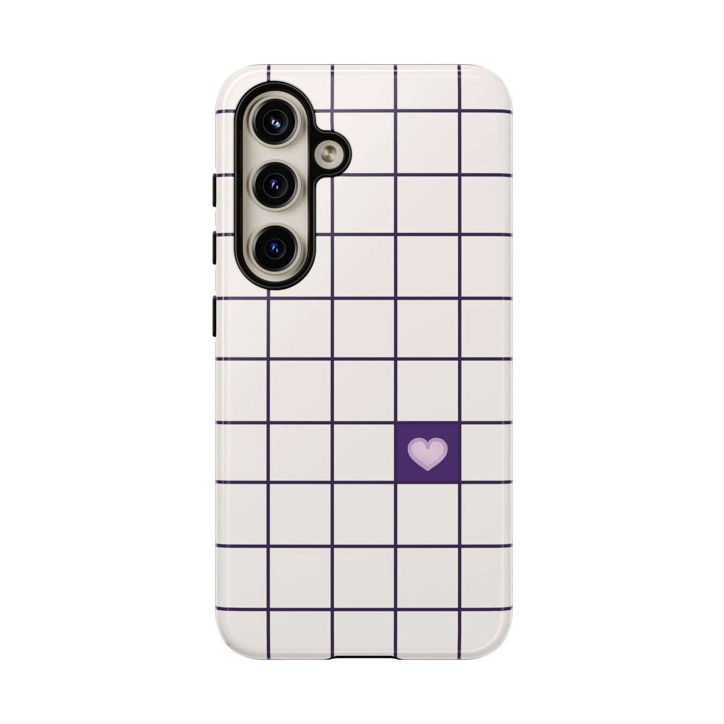 Grid of Love - Purple Phone Case