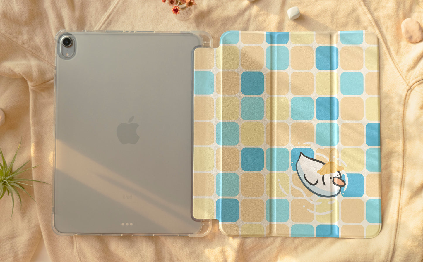 Duck In Swimming Pool iPad Case