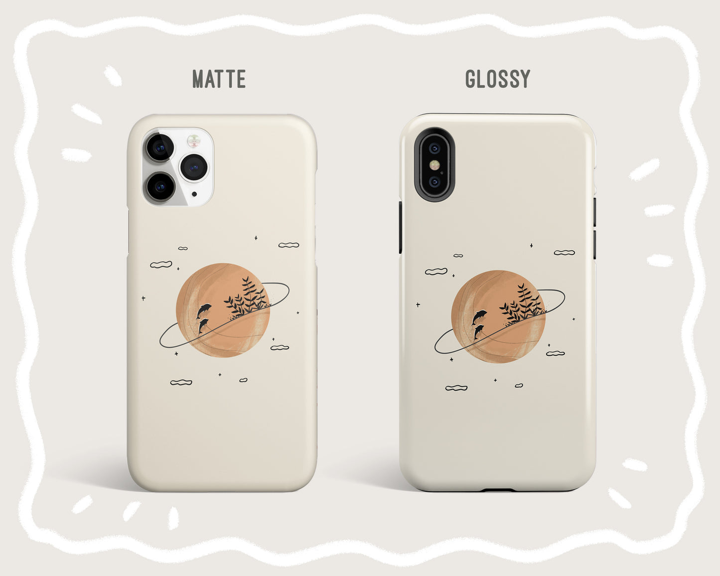 Dolphin Saturn Phone Case