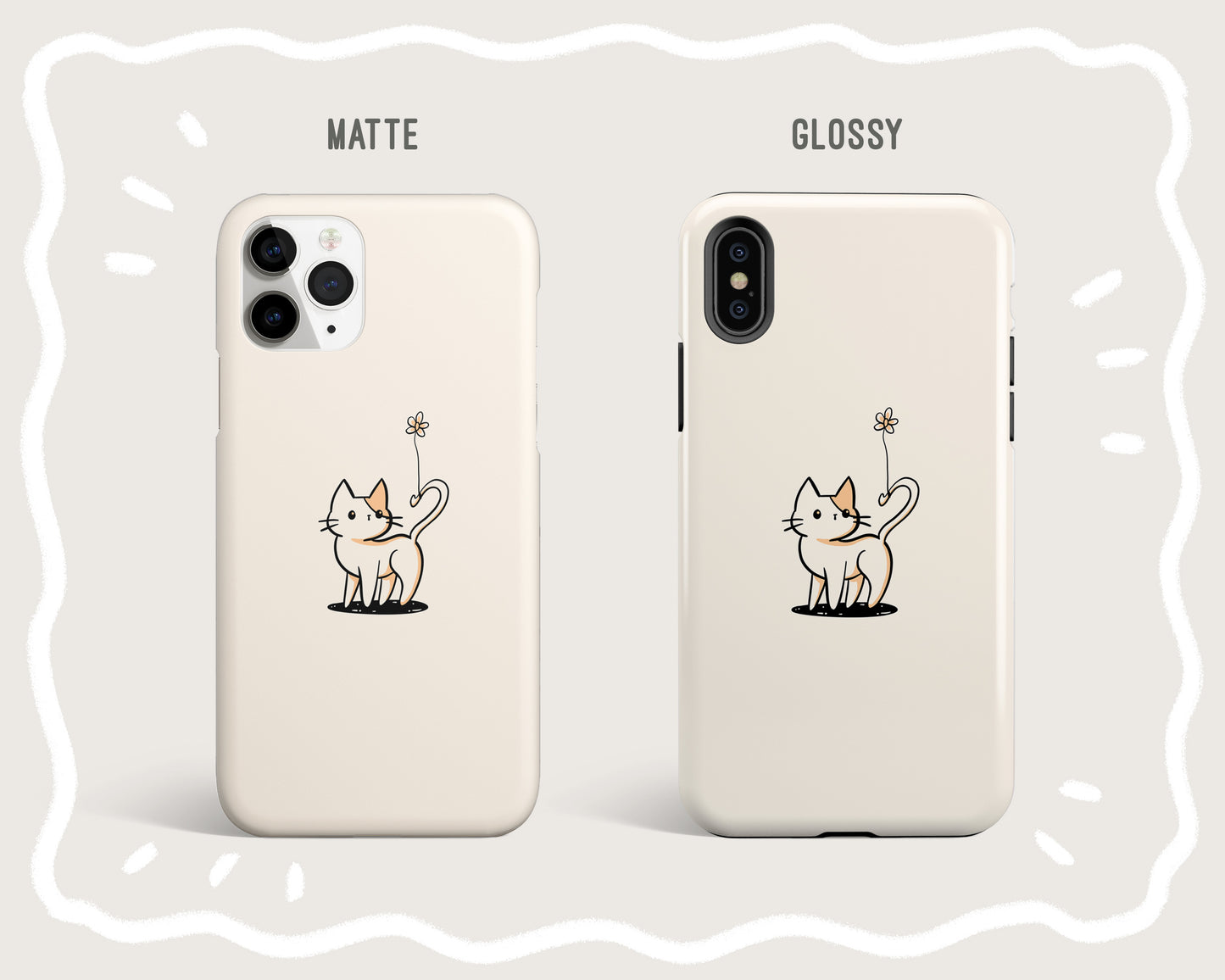 Cat With Flower Phone Case