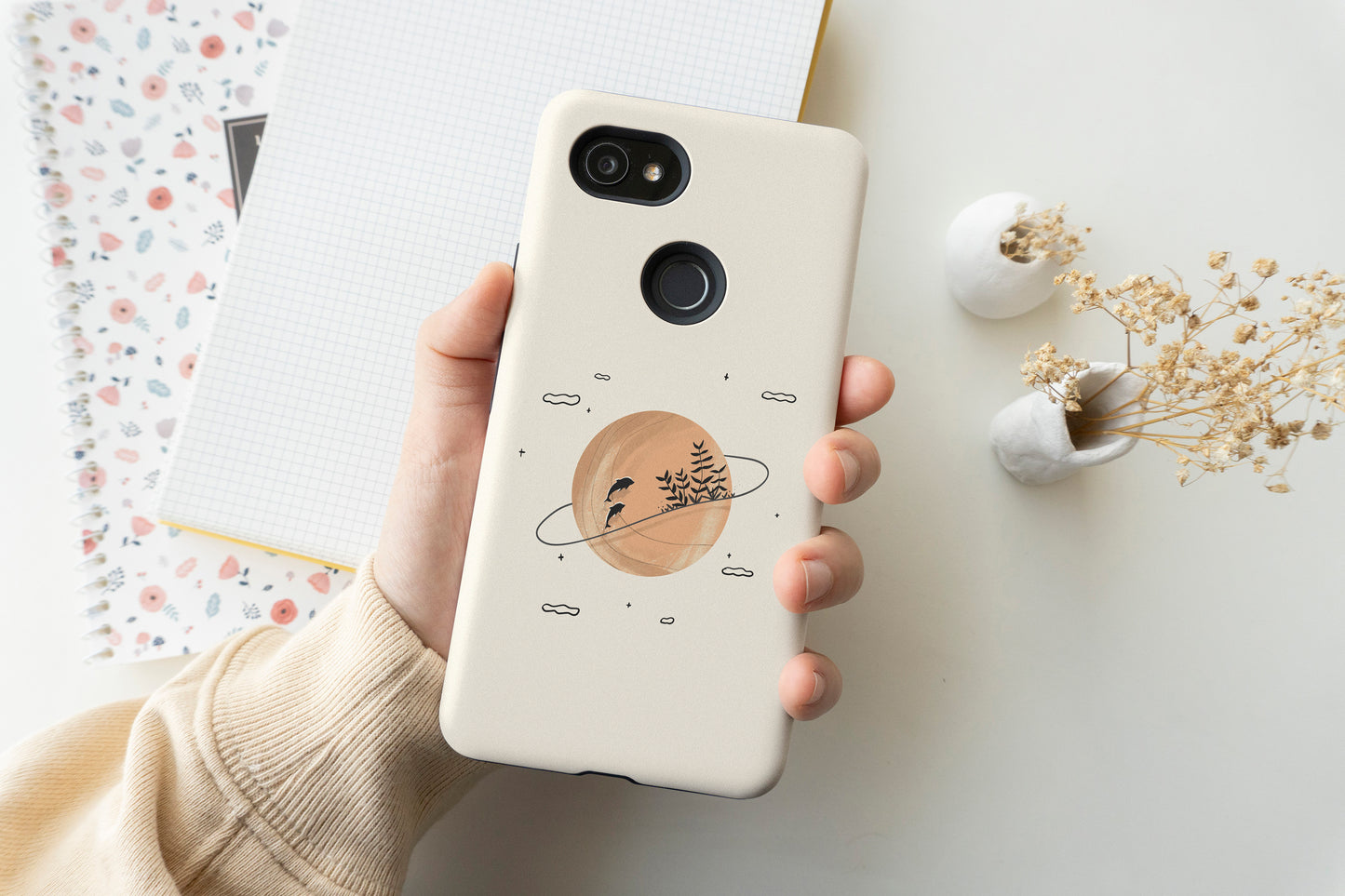 Dolphin Saturn Phone Case