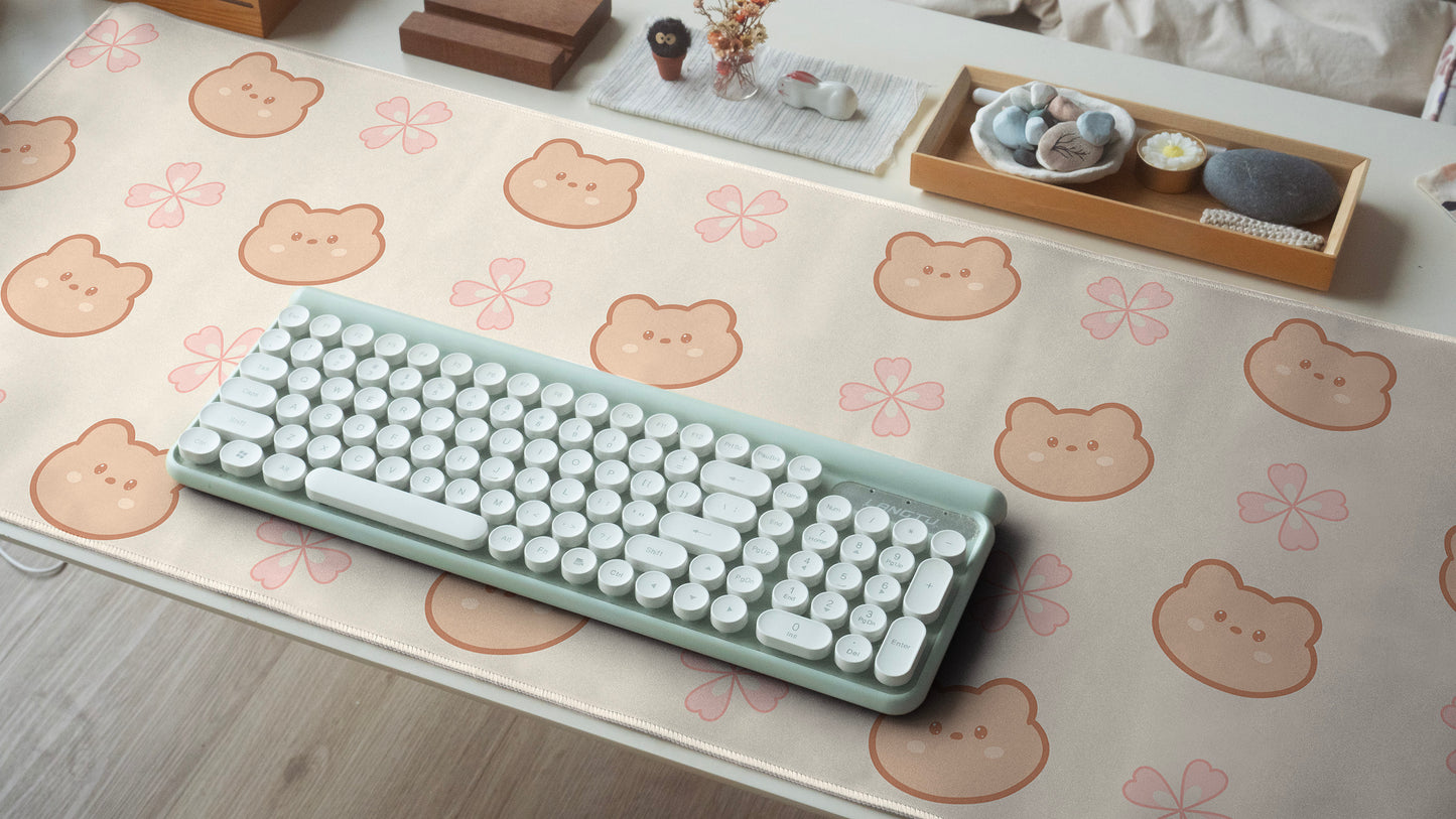 Sakura Bear Pattern Desk Pad