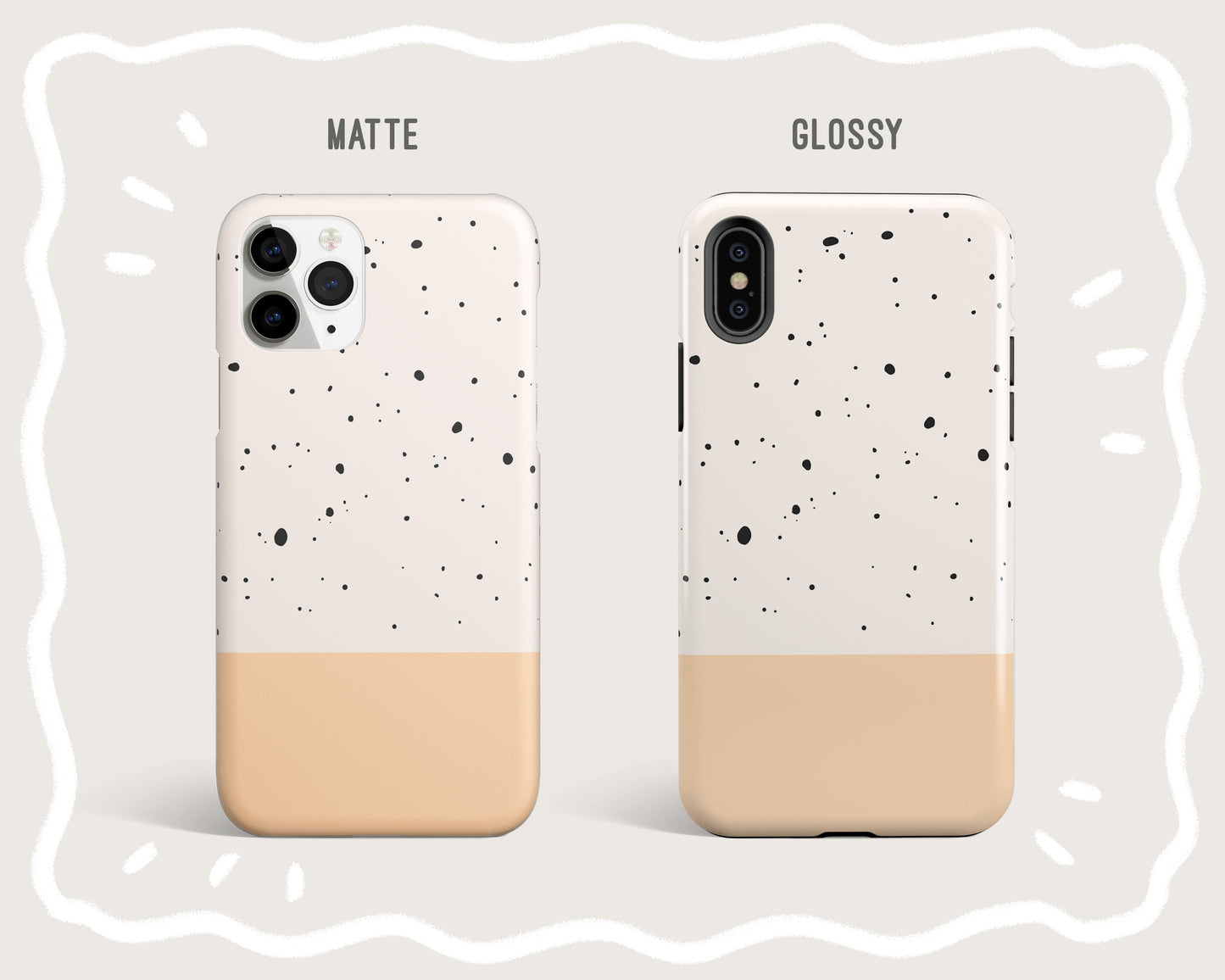 Neutral Dotted Phone Case
