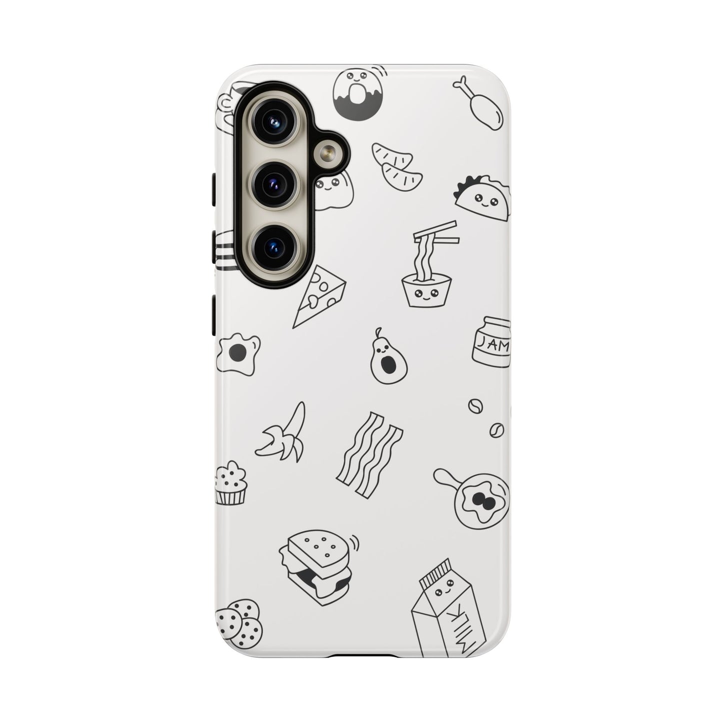 Cute Food Doodles Art Phone Case