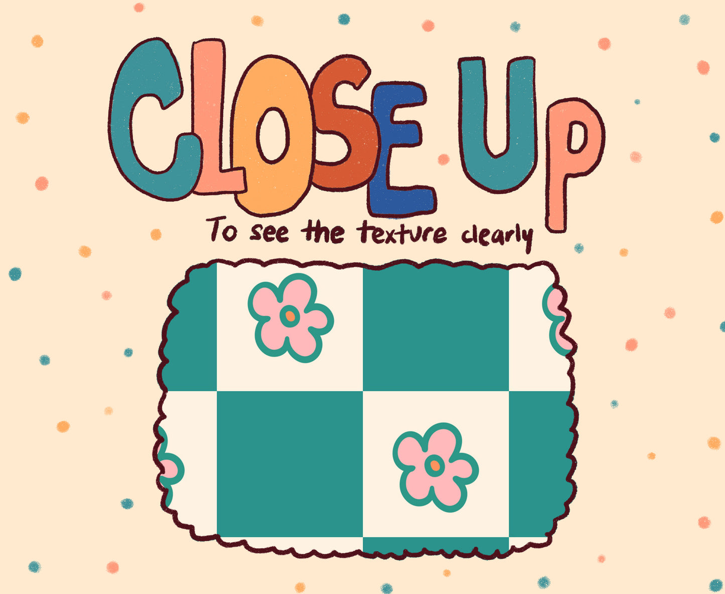 70s Daisy Checkered Phone Case