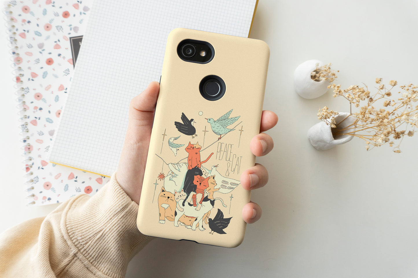 Peace And Cat Phone Case