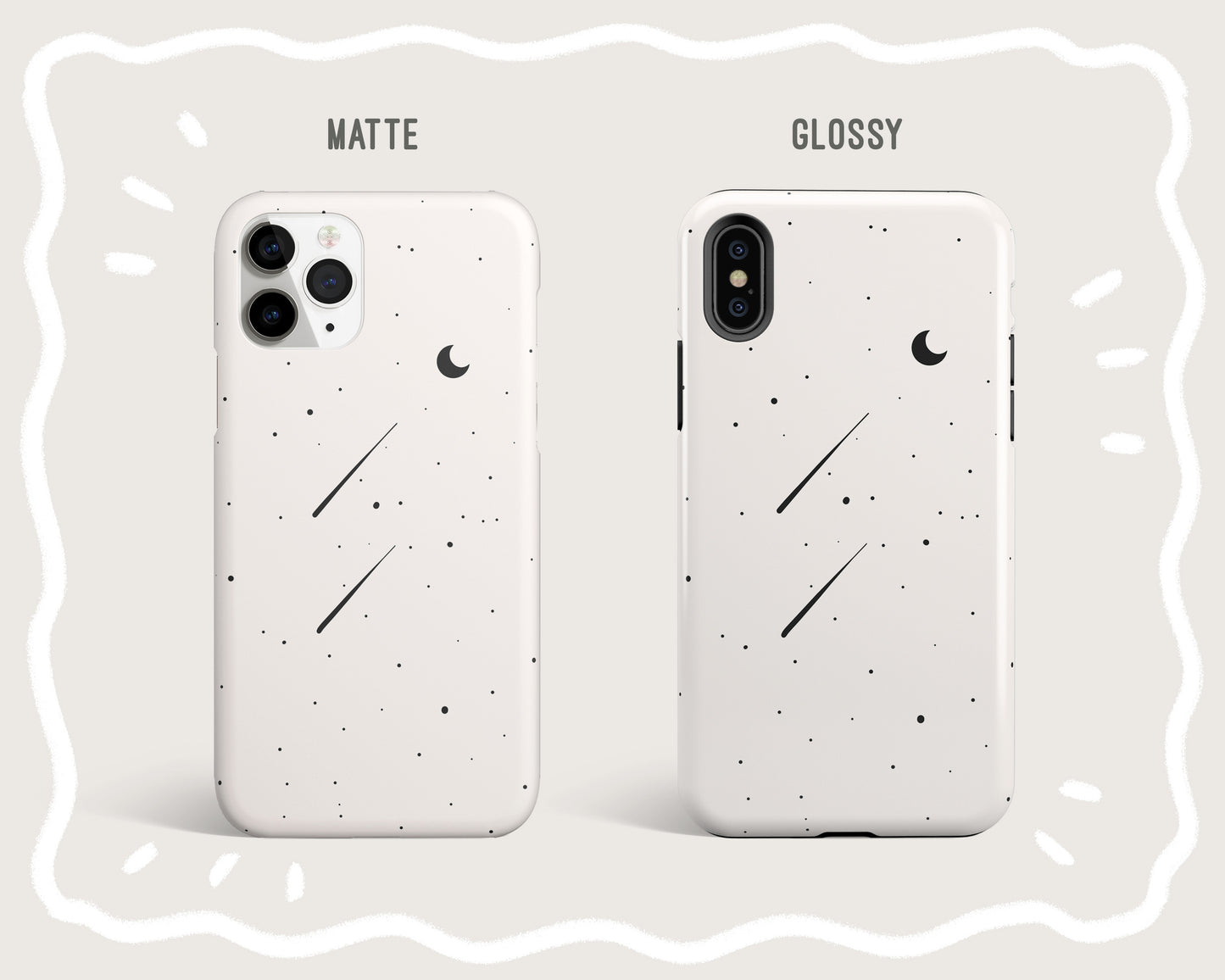 White Galaxy Art Phone Case