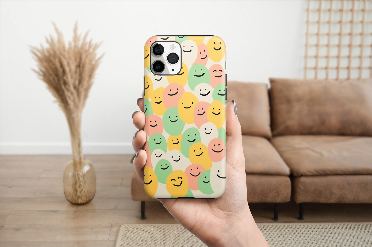 Colourful Smiley Egg Phone Case