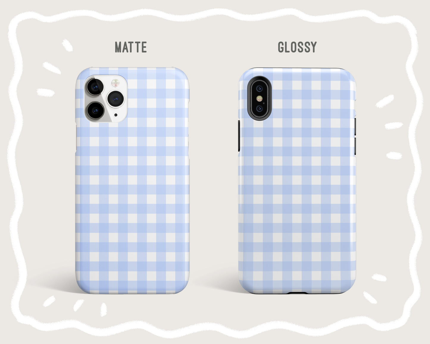 Blue Checkered Box Phone Case