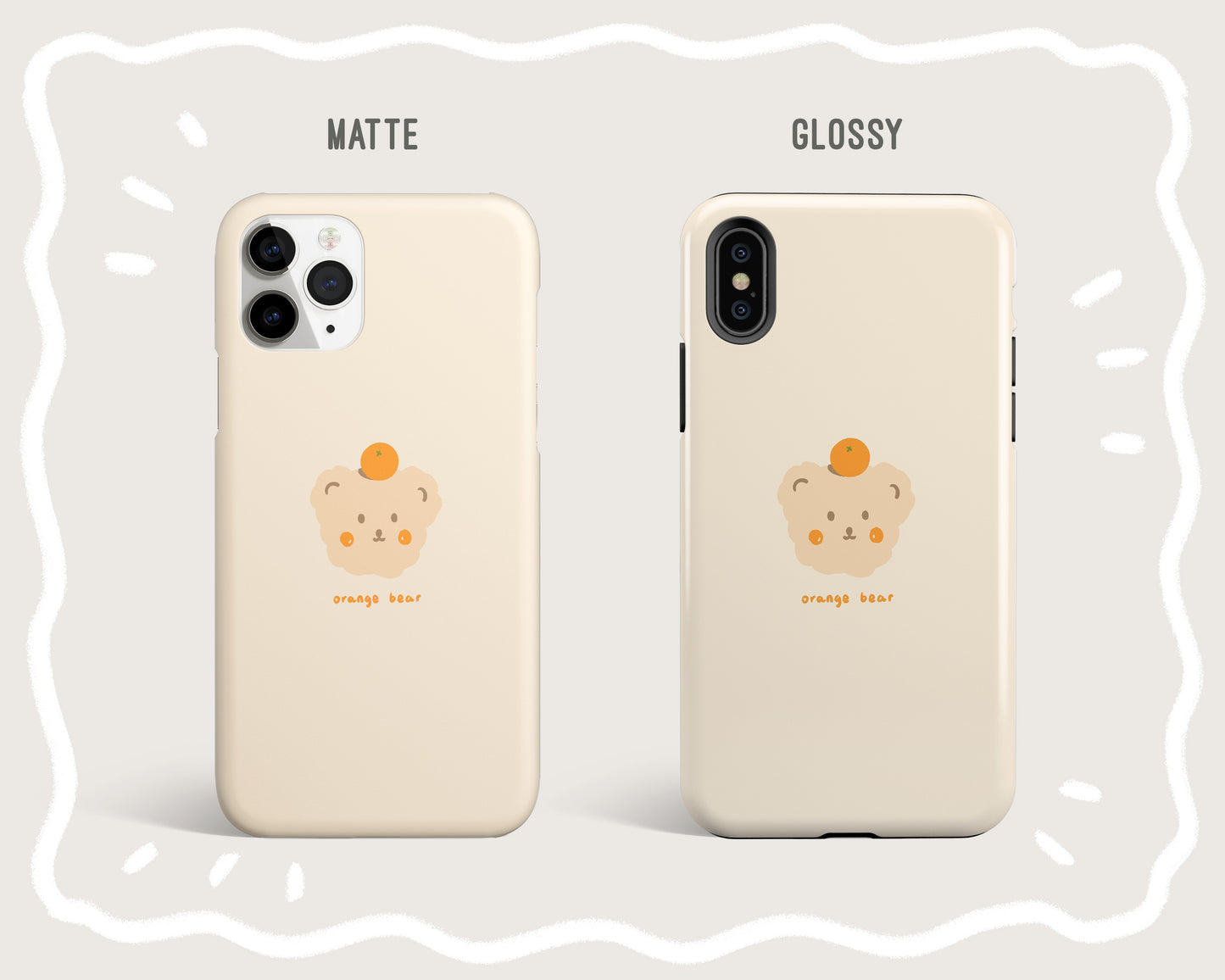 Orange Bear Phone Case