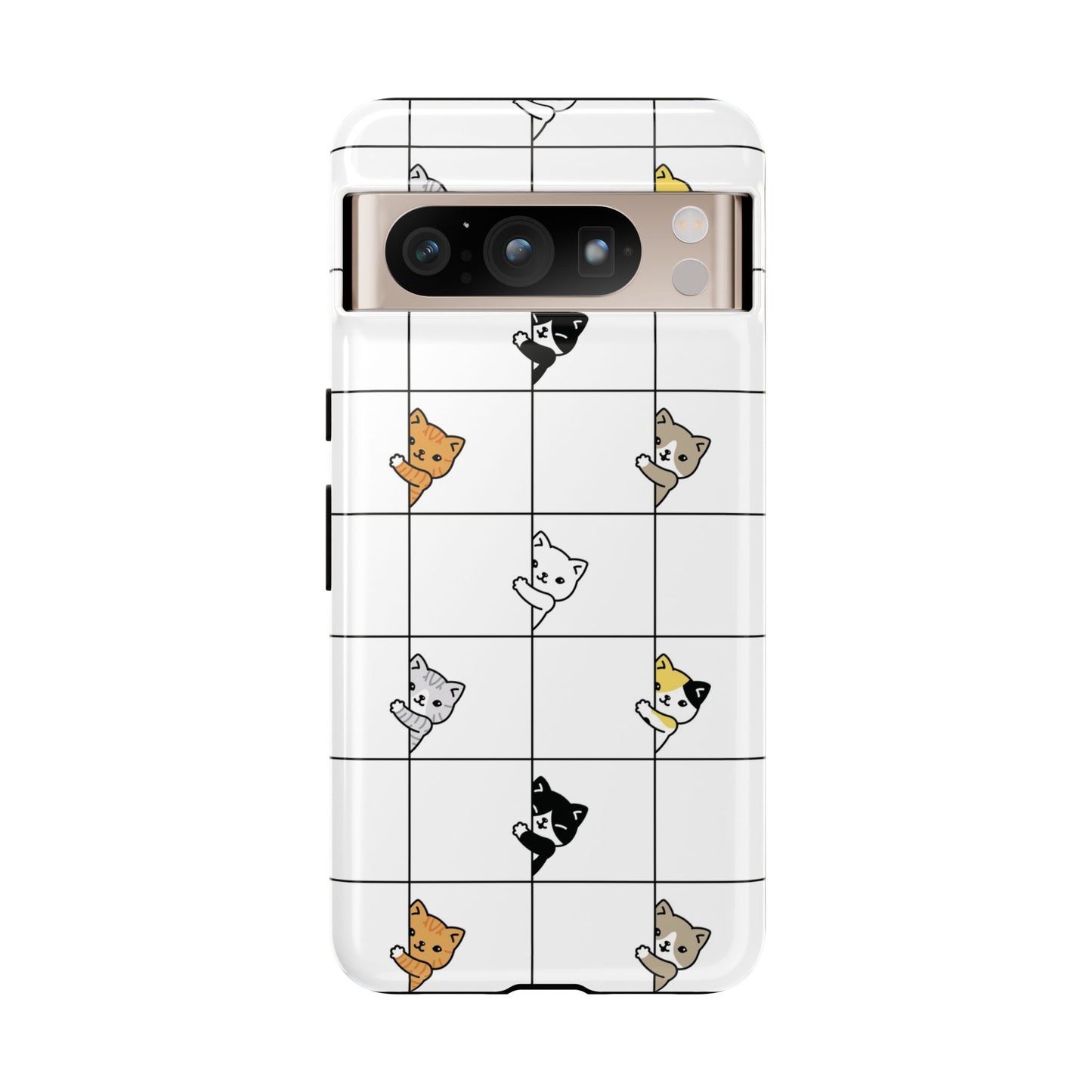 Cat in the Grid Phone Case