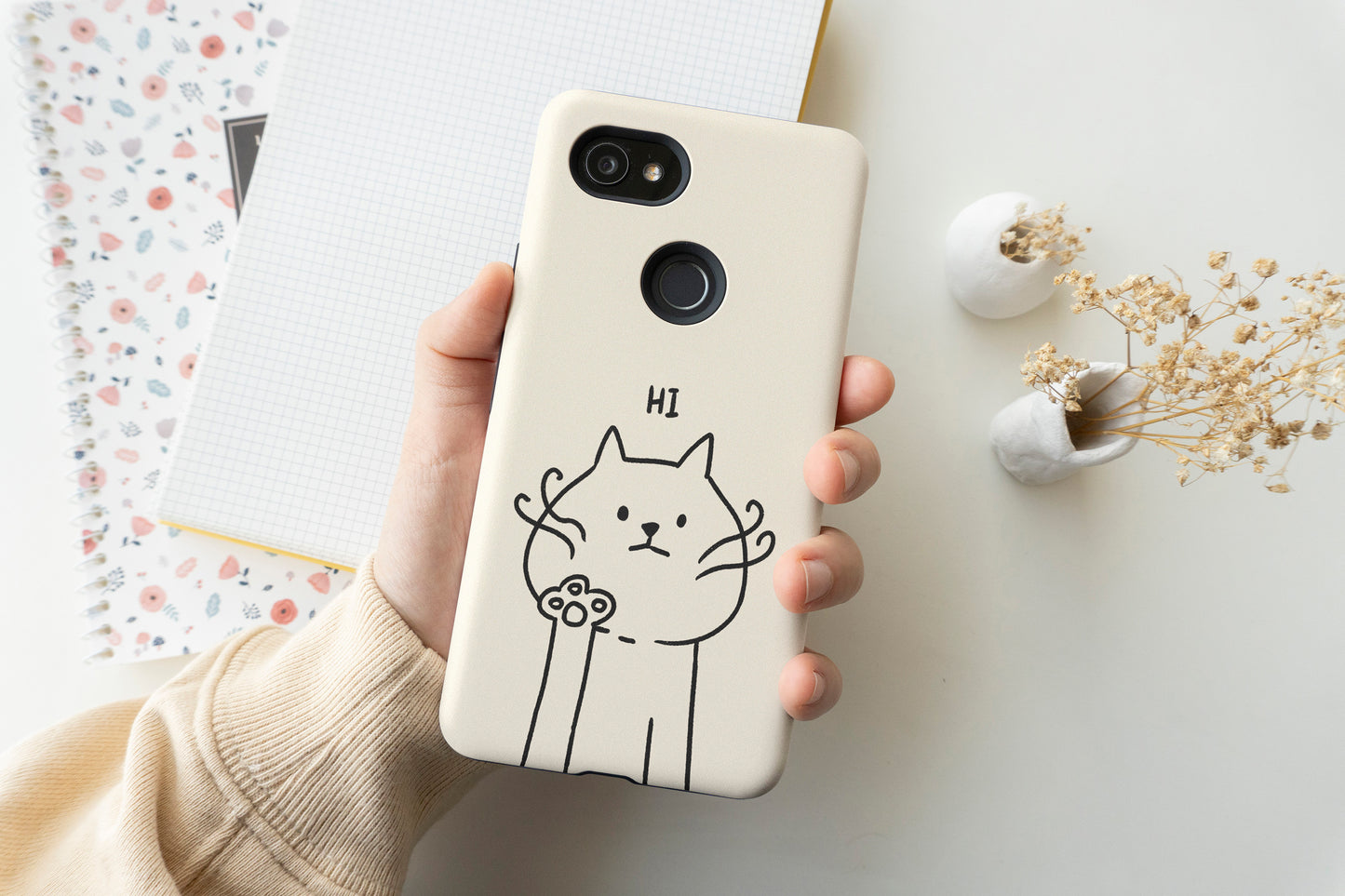 Cat Say Hi Phone Case