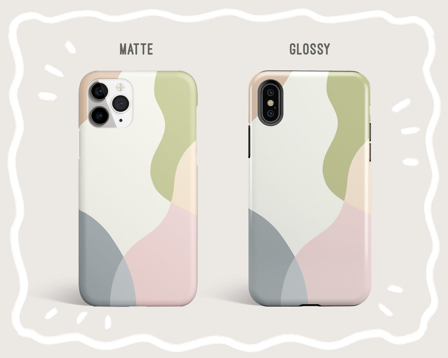 Pastel Colour Shape Phone Case