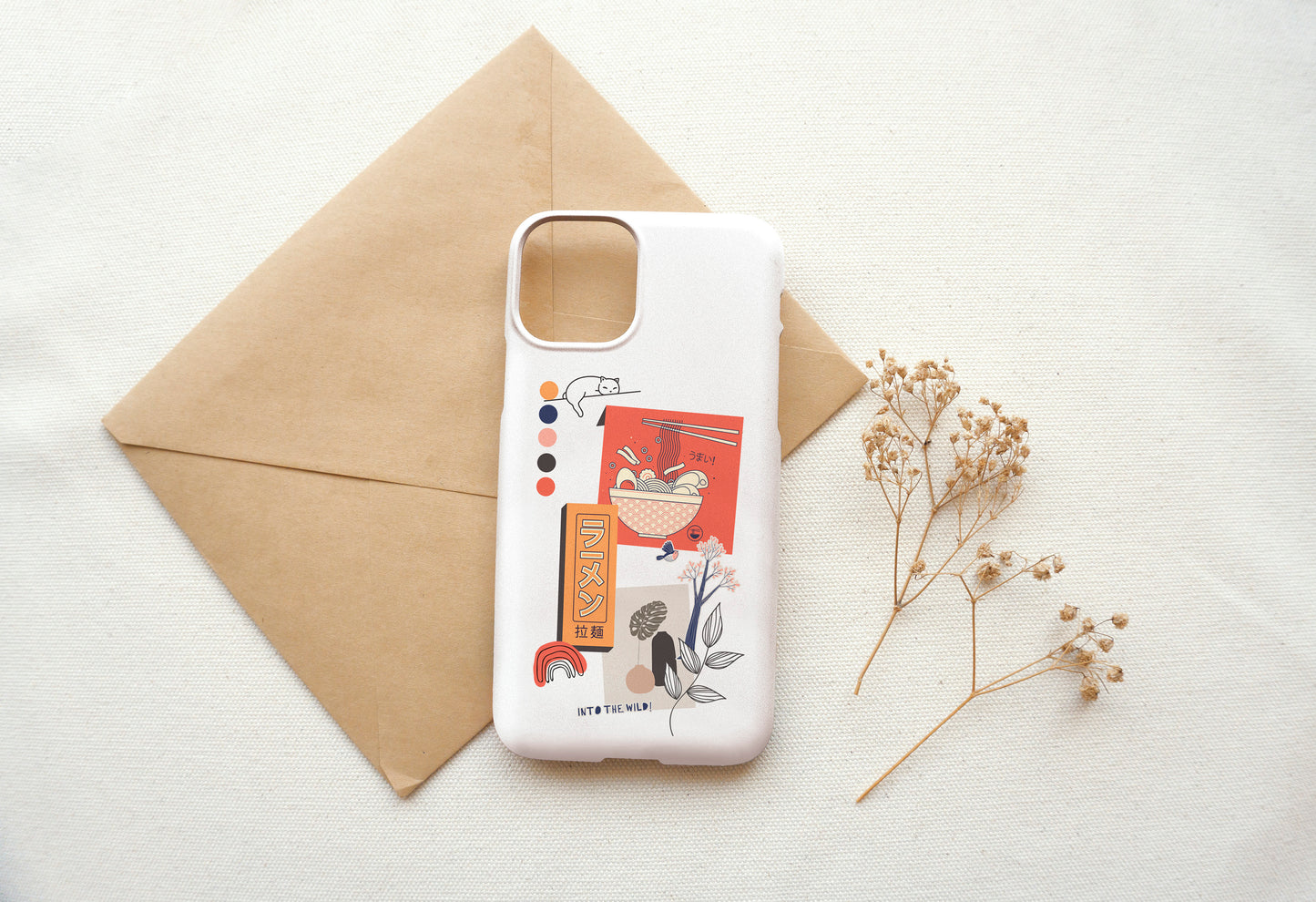 Japanese Art Collage Red Phone Case