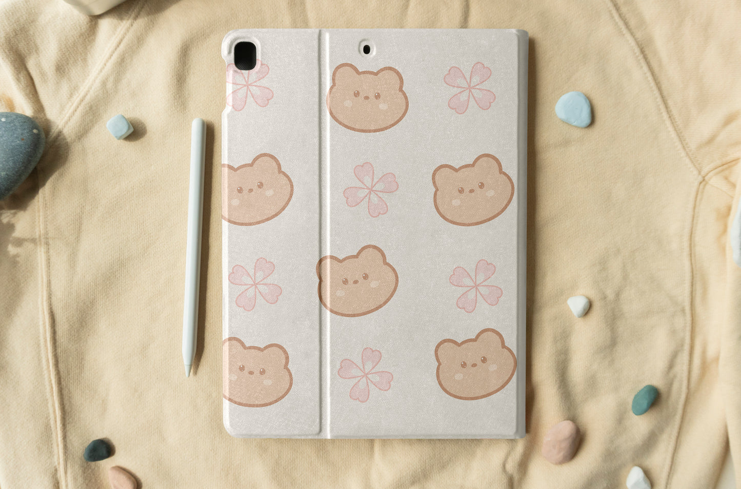 Sakura Bear Pattern iPad Case