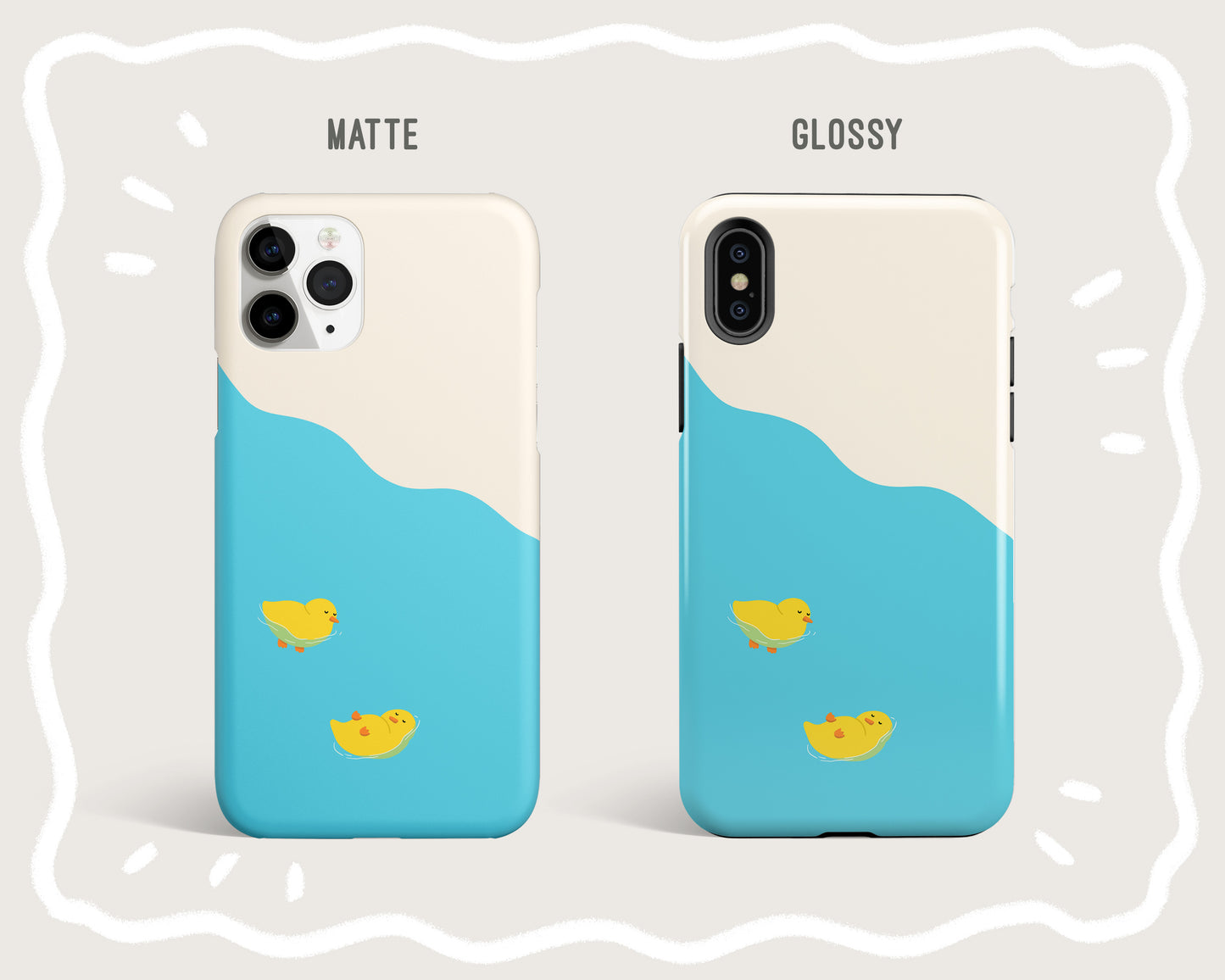 Two Swimming Ducks Phone Case