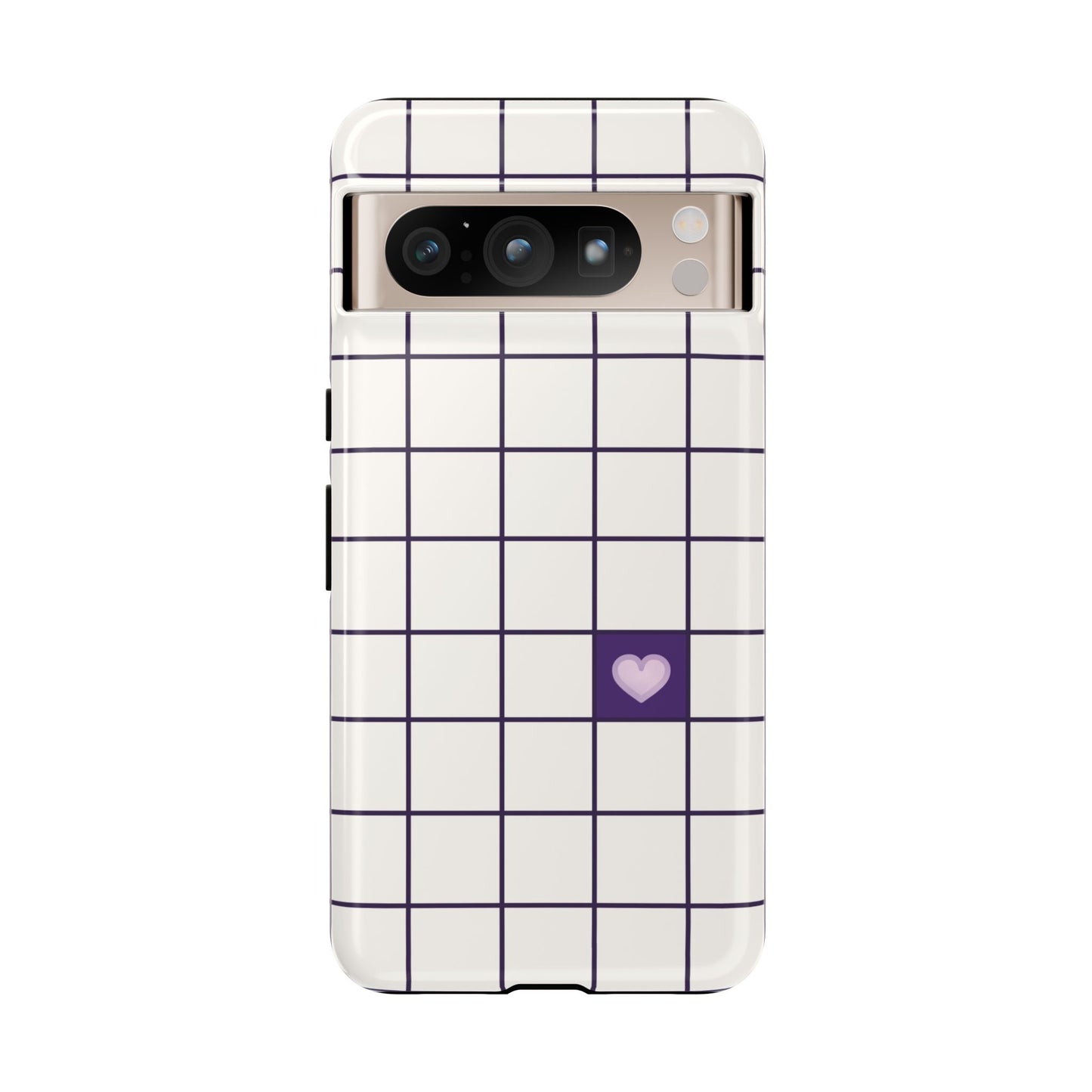 Grid of Love - Purple Phone Case