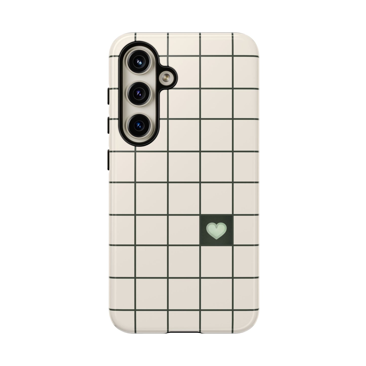 Grid of Love - Green Phone Case