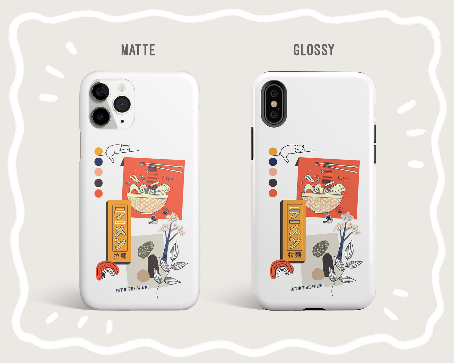 Japanese Art Collage Red Phone Case