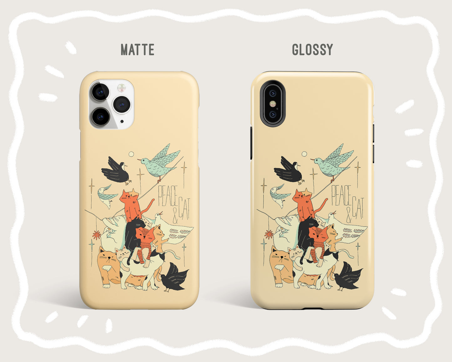 Peace And Cat Phone Case