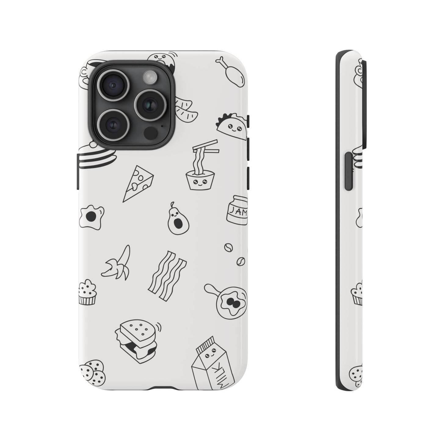 Cute Food Doodles Art Phone Case