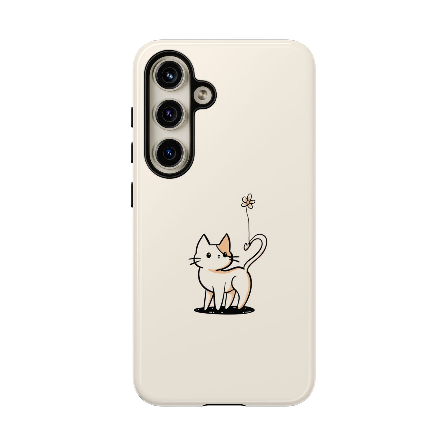 Cat With Flower Phone Case