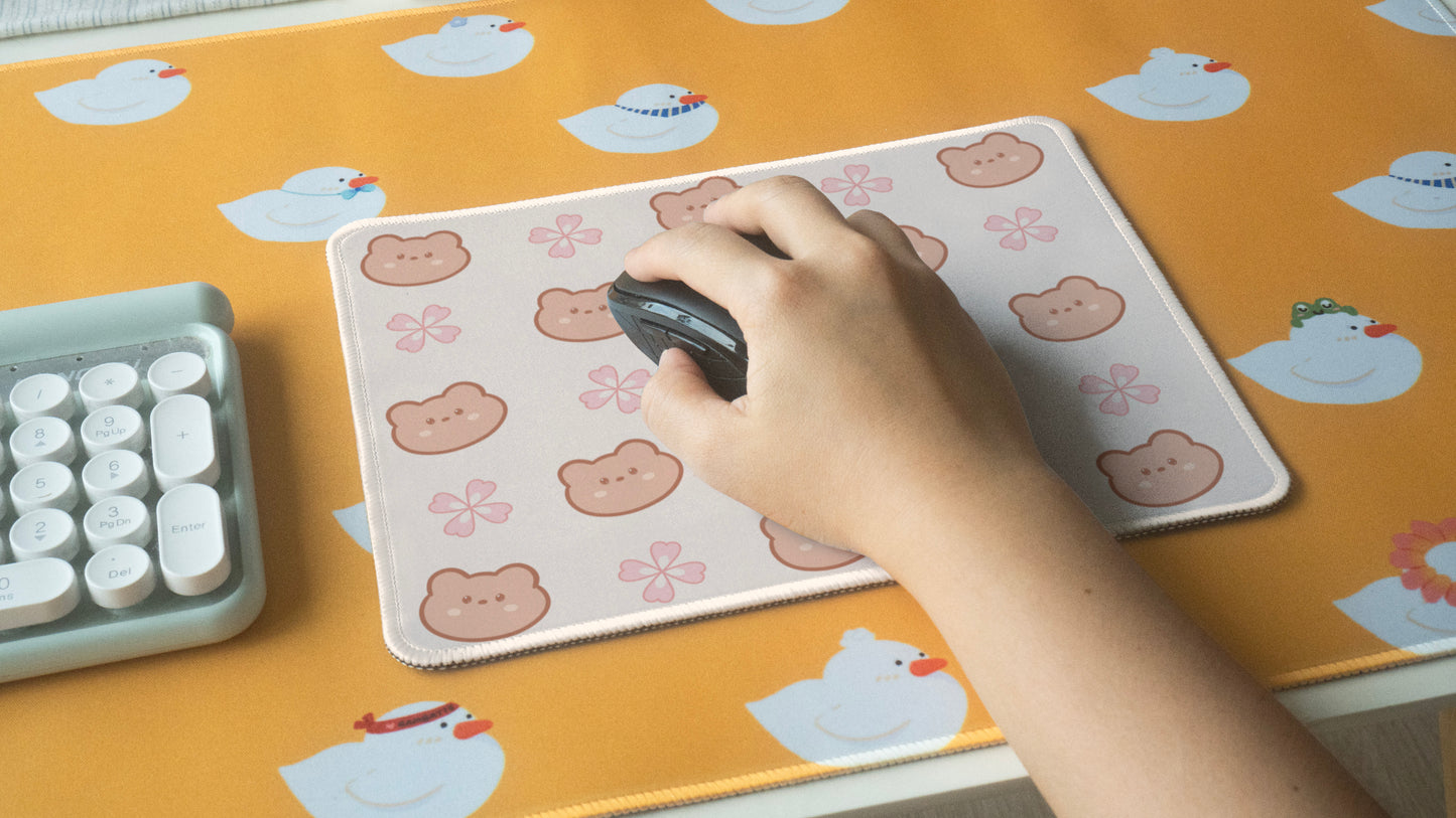 Sakura Bear Pattern Desk Pad