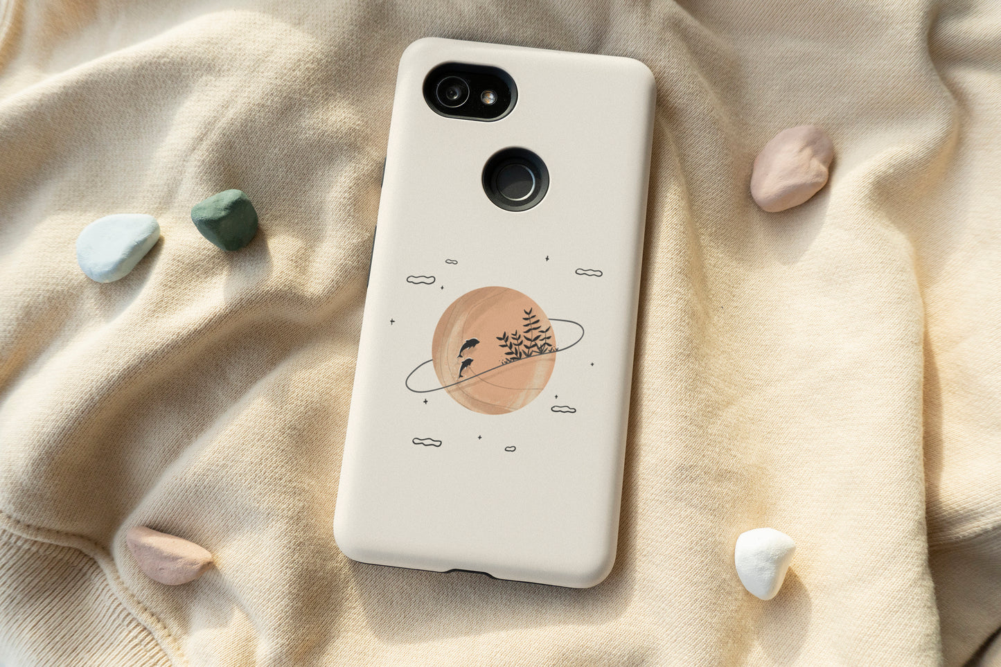 Dolphin Saturn Phone Case